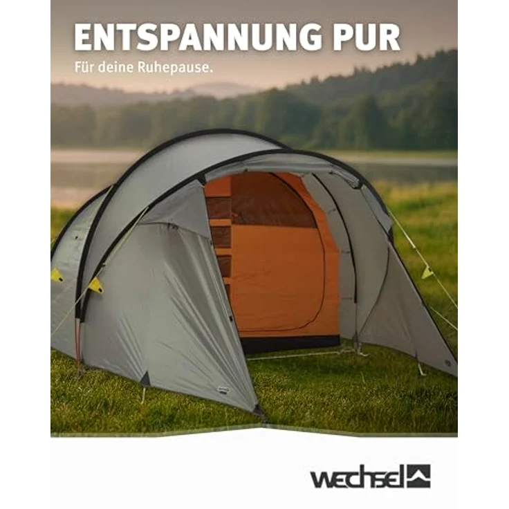 Wechsel Tents Familienzelt Voyager - Travel Line, 4-Personen Zelt mit 1,80 m Stehhöhe und unterteilbarer Schlafkabine – Bild 3