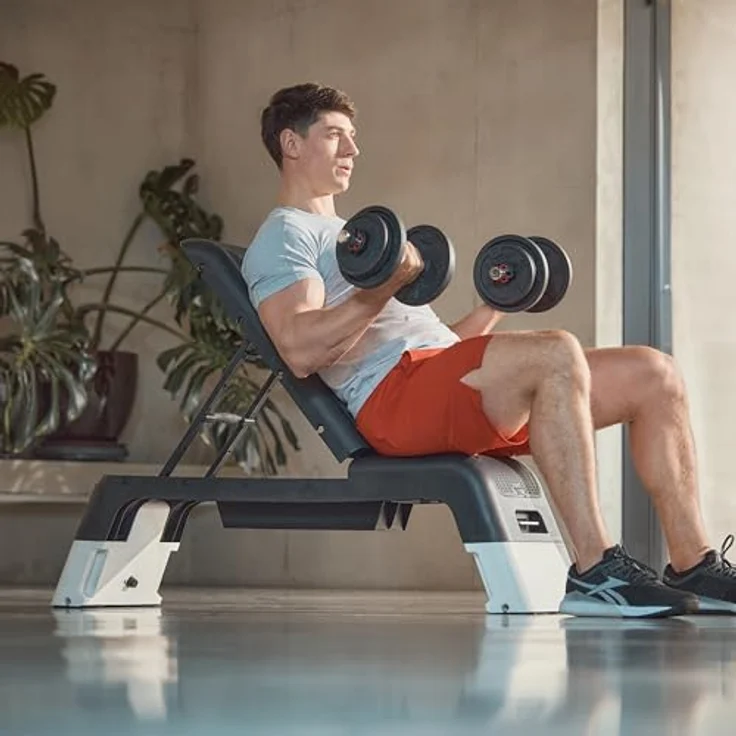 Reebok Stepper, Steppbrett mit neigbarem Deck und Höhenverstellung auf zwei Ebenen, 121 x 33 x 35 cm – Bild 6