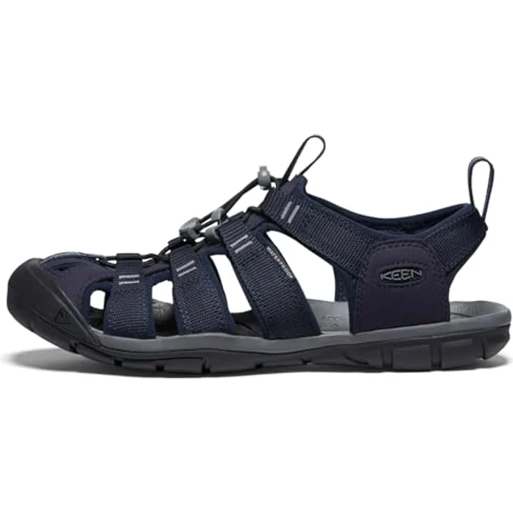 KEEN Clearwater Damen Wandersandalen, waschbares Polyestergewebe, Schnellzugschnürsystem, Sky Captain/Black, Größe 40.5 – Bild 3