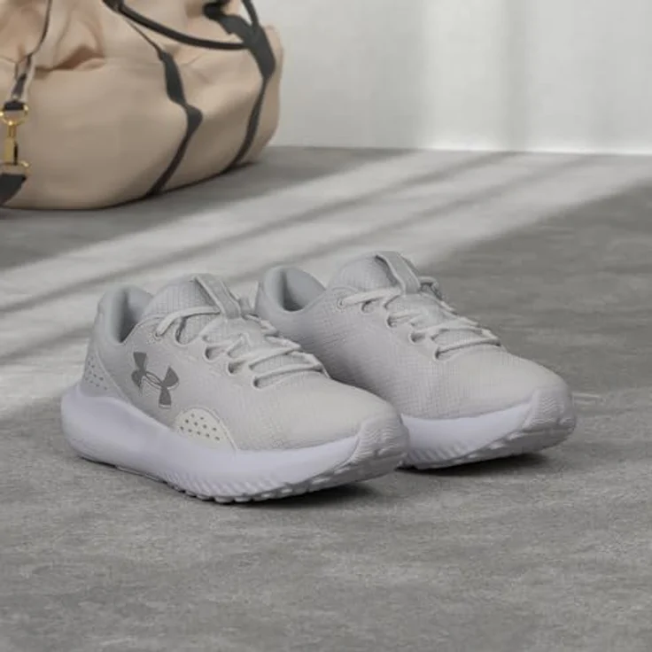 Under Armour Charged Surge 4, Laufschuhe für Damen, atmungsaktiv, Dämpfung, Weiß EU 41 – Bild 2