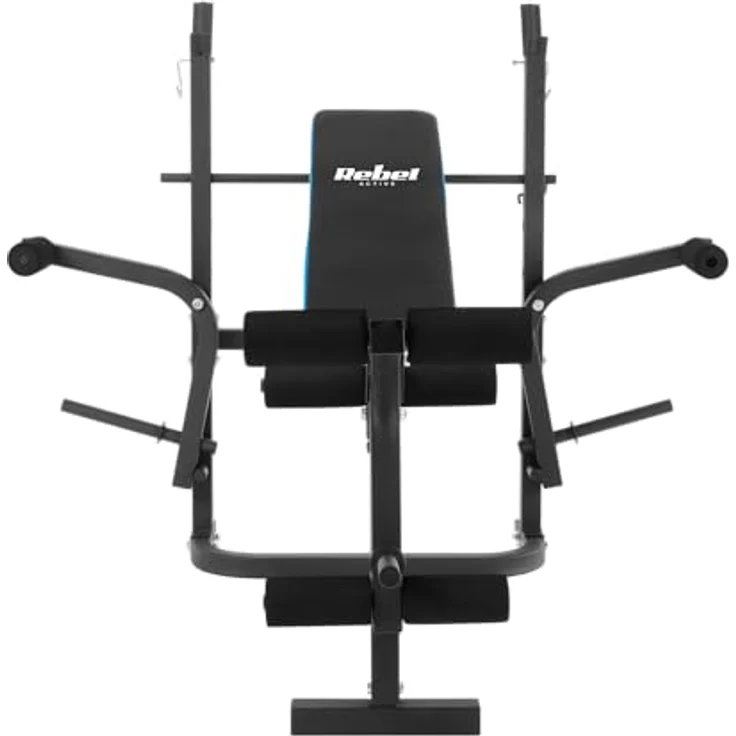 Rebel ACTIVE Verstellbare Trainingsbank bis 220 kg, Schwarz, Multifunktionales Fitnessgerät mit verstellbaren Funktionen für individuelles Training – Bild 7
