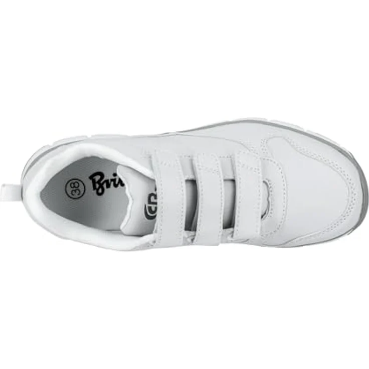 Brütting Herren Laufschuhe Sneakers, flach mit Klettverschluss, Größe 43, Weiß – Bild 4