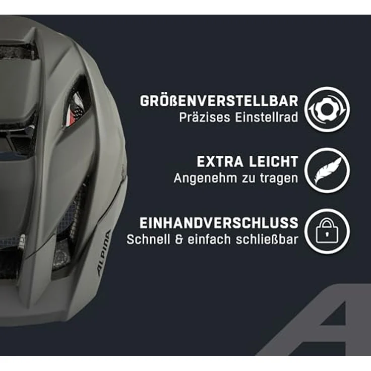 Alpina Kamloop Unisex Fahrradhelm S, leichter MTB-Helm mit optimaler Belüftung und Hi-EPS Schutz – Bild 3