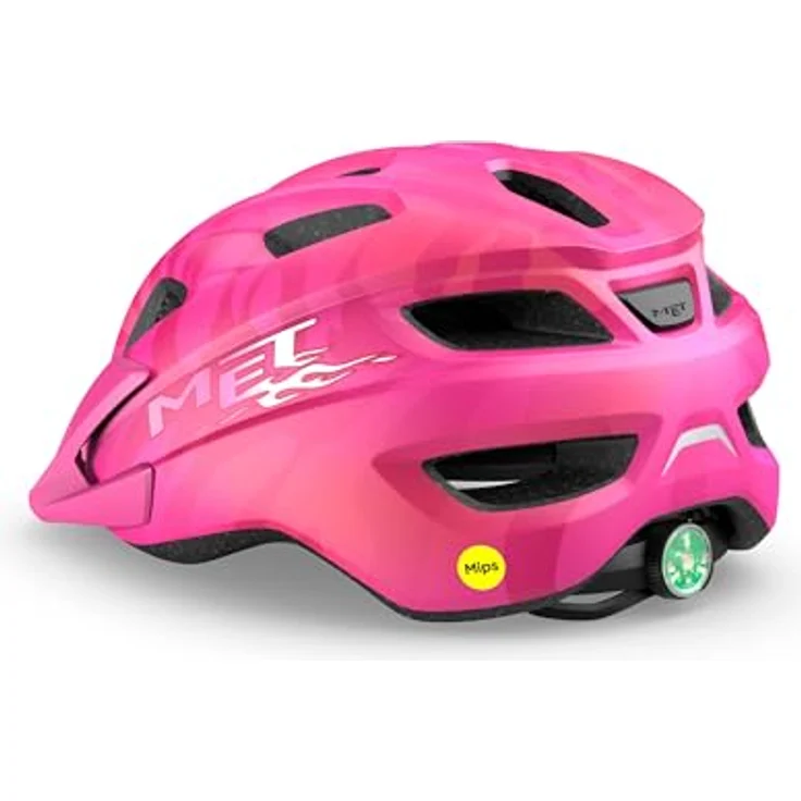 MET CRACKERJACK MIPS Helm pink, Jugendhelm mit MIPS-Schutzsystem, verstellbar von 52 bis 57 cm, integriertes LED-Licht – Bild 2