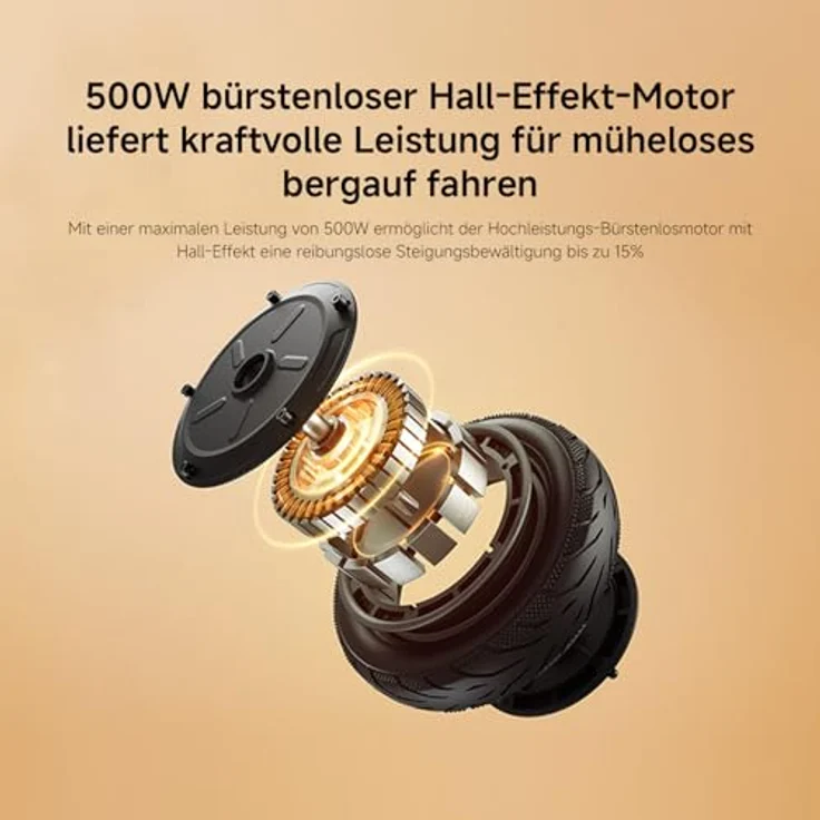 XIAOMI Electric Scooter 6 Lite E-Scooter, 10 Zoll Luftreifen, 25 km Reichweite, 500W Motor, IPX4, Schwarz – Bild 7