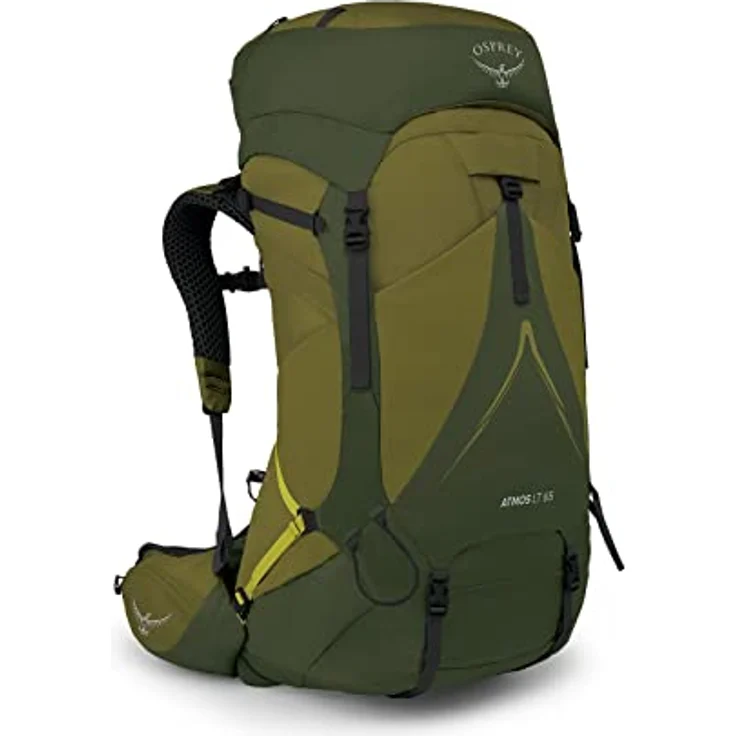 Osprey Atmos AG LT 65 Scenic Valley/Green Peppercorn S/M, Wanderrucksack mit Regenhülle und seitlichem Reißverschlusszugang – Bild 1