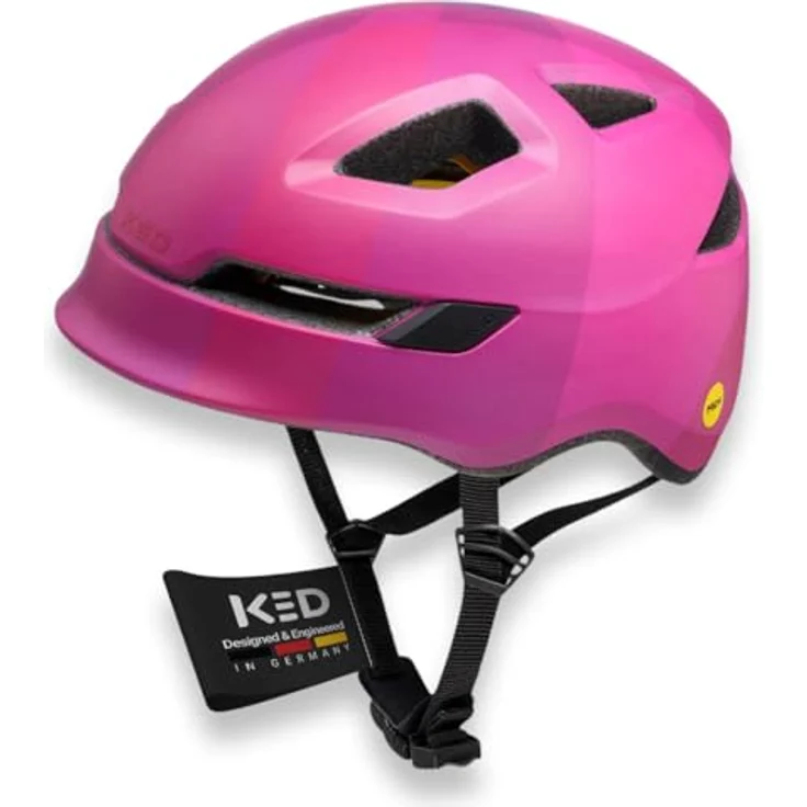 KED Pop II Lite Kinder Fahrradhelm, ultraleichtes Design mit K-FIT System, Pink Matt, Größe 52-56 (M), mit reflektierenden Details und sicherem Sitz – Bild 1