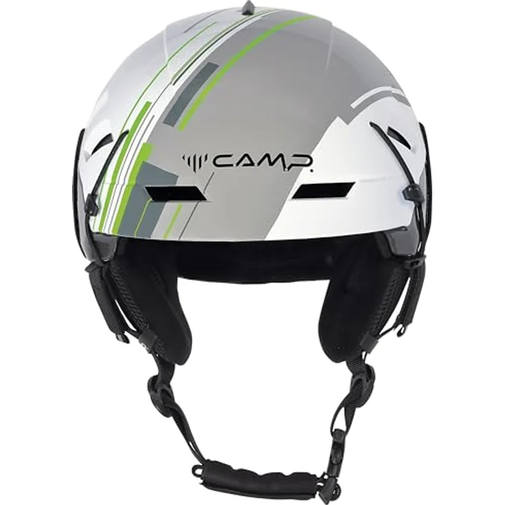 C.A.M.P. Voyager Skihelm, 57-62 cm, In-Mold-Konstruktion, Weiß/Hellgrau, 17 Belüftungsöffnungen, abnehmbarer Ohrenschutz, herausnehmbare Polsterung – Bild 2