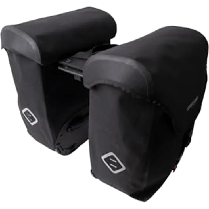 Atran Velo ZAP Plus WP AVS Doppeltasche, 50 l Volumen, Schwarz, mit Deckelverschluss und reflektierender Gurtschlaufe