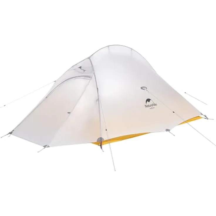 Naturehike Cloud up 2 Upgrade, Ultraleichtes 2-Personen-Zelt für 3-4 Saison, 10D Gelb, verbesserte Belüftung und Wasserdichtigkeit
