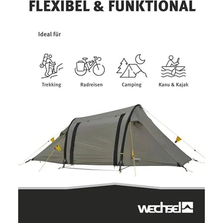 Wechsel Aurora 1 Travel Line, Tunnelzelt für 1 Person, 2.40 kg, leicht und strapazierfähig – Bild 5