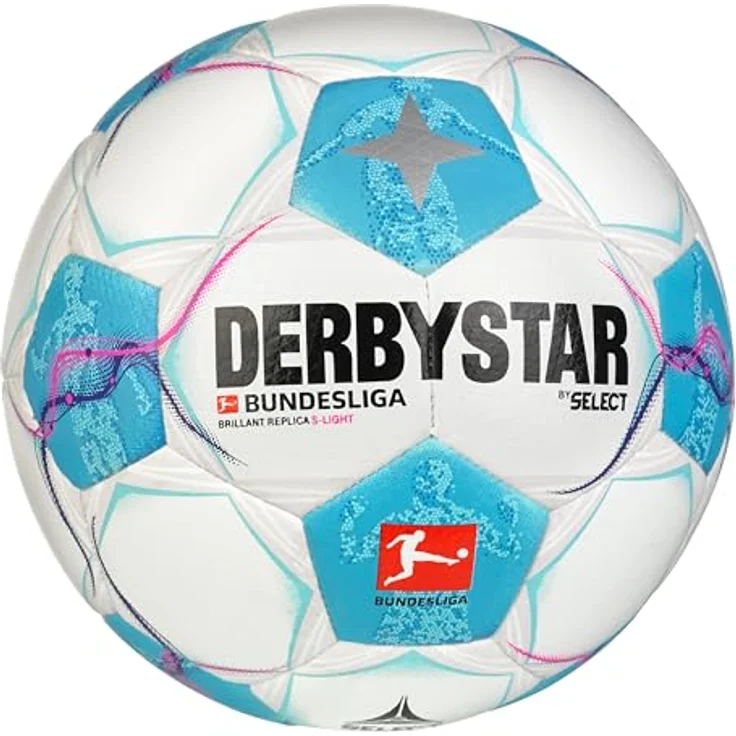 Derbystar Bundesliga Brillant Replica S-Light v24 24/25, Jugend-Freizeitfußball, Dual Bonded, 290 g, PU mit Diamantstruktur – Bild 1