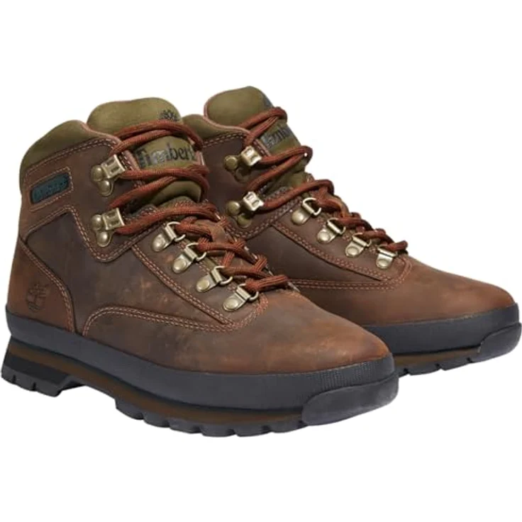 Timberland Euro Hiker F/L, Wanderschuh aus flexiblem Leder mit hohem Schaft für optimalen Halt, schwarz – Bild 1