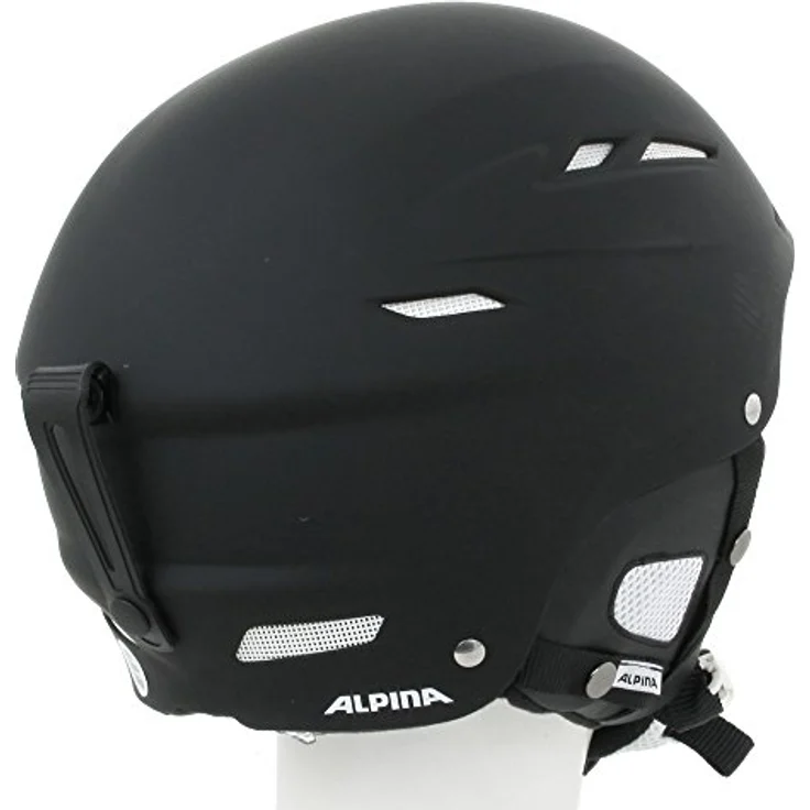 ALPINA SPORTS Biom In-Mold Skihelm, matt schwarz, für Kopfumfänge 54 - 58 cm, S, leicht und robust mit abnehmbaren Ohrenschützern – Bild 5