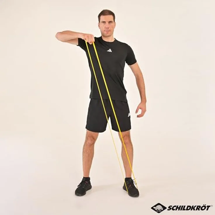 Schildkröt® Super Band Extra Light, Premium Widerstandsbänder 6-12kg, 208 cm, 13mm Breite, Gelb, Mini-Fitnessstudio für Zuhause und unterwegs, 960225 – Bild 4
