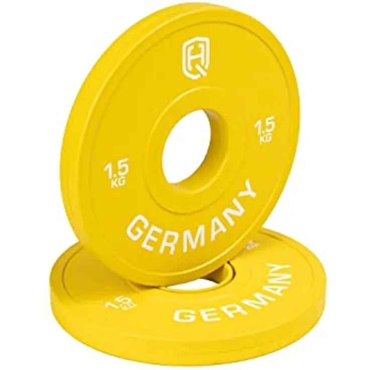 HQ Germany® Professional Change Plates 50mm | 0.5-2.5kg | Set | ±10g Gewichtstoleranz | Fractional Plates | Wettkampfgeeignet, Gewicht:2x 1.5KG
