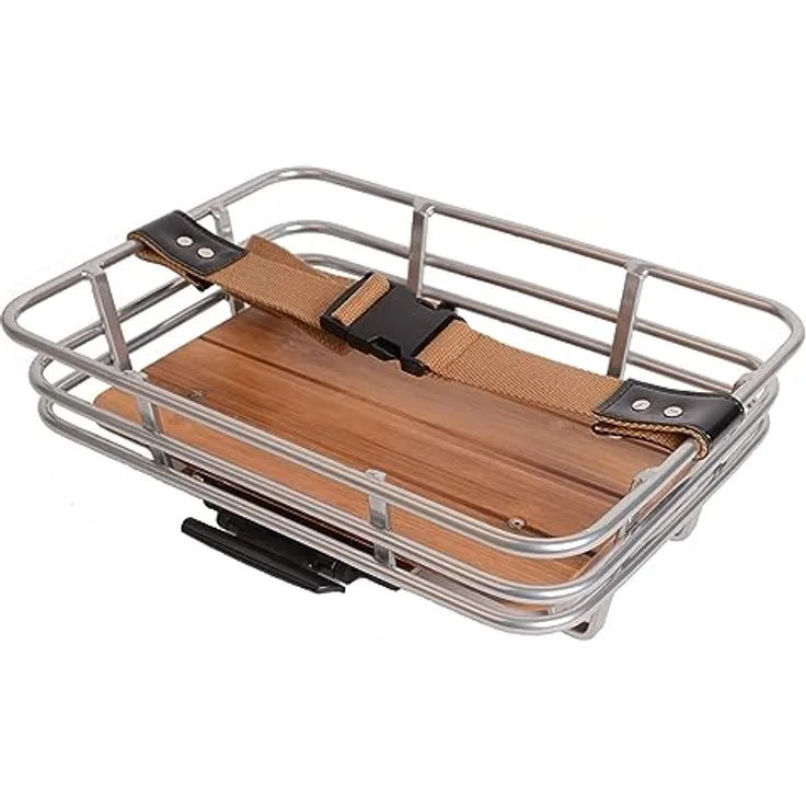 Atran Velo AtranVelo Epic Retro AVS Vorderradkorb, 7 l Volumen, Chrom Silber, 26.5 x 36.5 x 7 cm, abnehmbarer Aluminium-Rohr