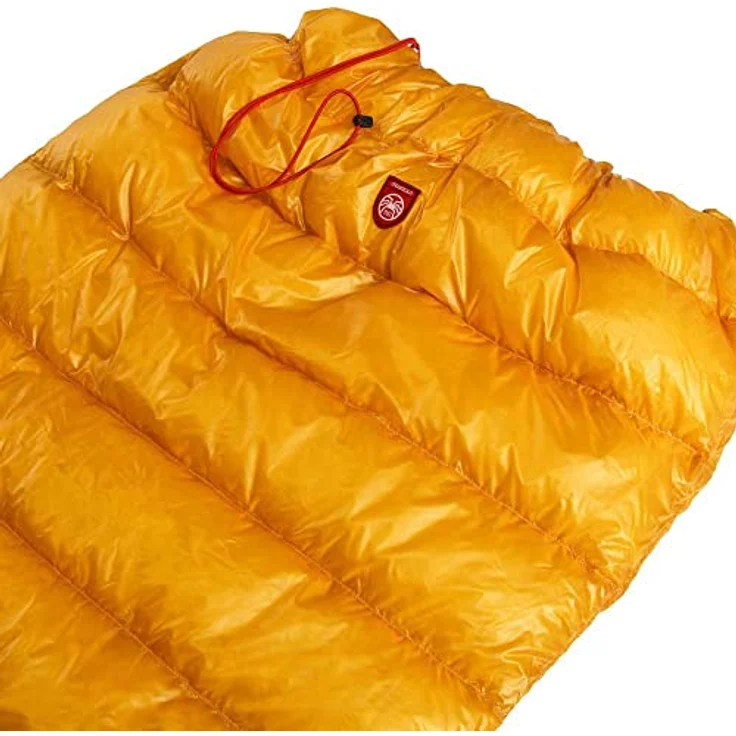 Pajak Schlafsack (180 cm), Ultraleichter Daunenschlafsack für drei Jahreszeiten, Komforttemperatur 12 °C, Mumienform, 190 g, schwarz – Bild 3