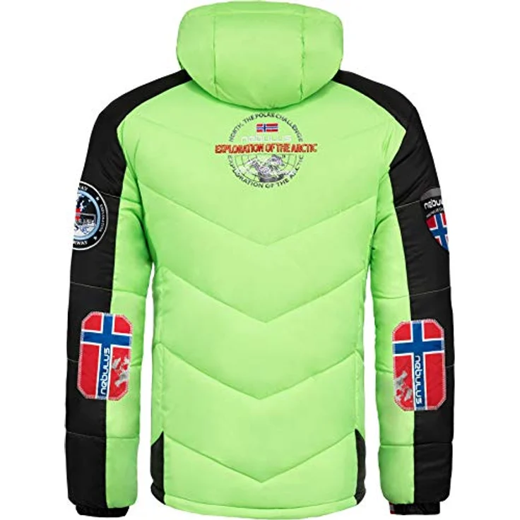 Nebulus Skijacke FORCE, Funktionsjacke mit Wärmespeicherung und Wasserabweisung, schwarz-lime, M – Bild 3