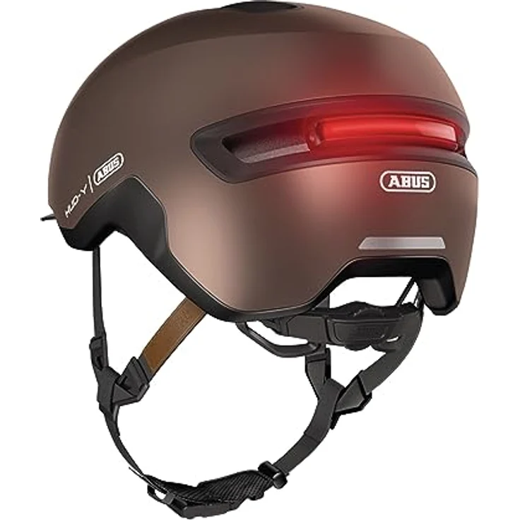 Abus HUD-Y, Velohelm (57 - 61 cm) mit wiederaufladbarem LED-Licht und futuristischem Design – Bild 7
