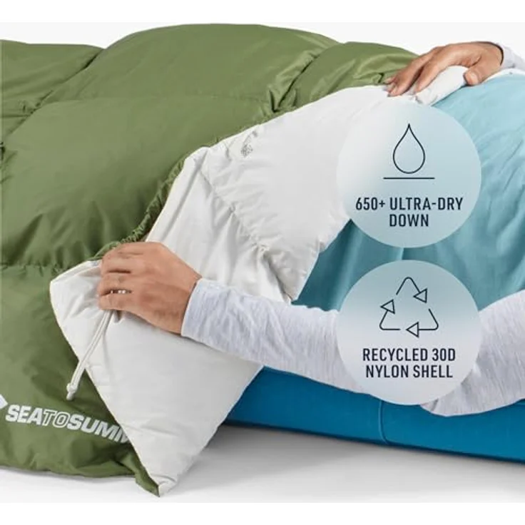 Sea To Summit Tanami 7°C, Daunenschlafsack für 1-2 Personen, wasserabweisend, koppelbar, 927 g – Bild 5