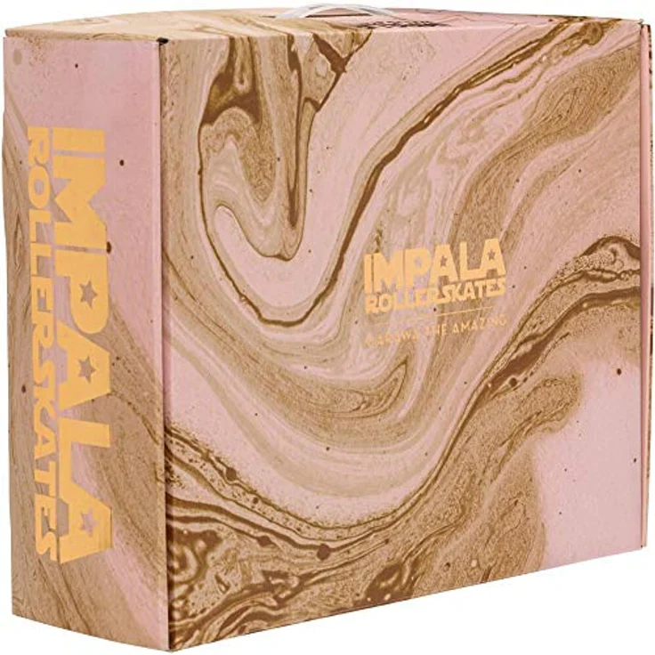 Impala Quad Skate, Damen Rollschuhe, Roségold mit individuellen Druck und PU-Bremsstopper, Größe 37 – Bild 6