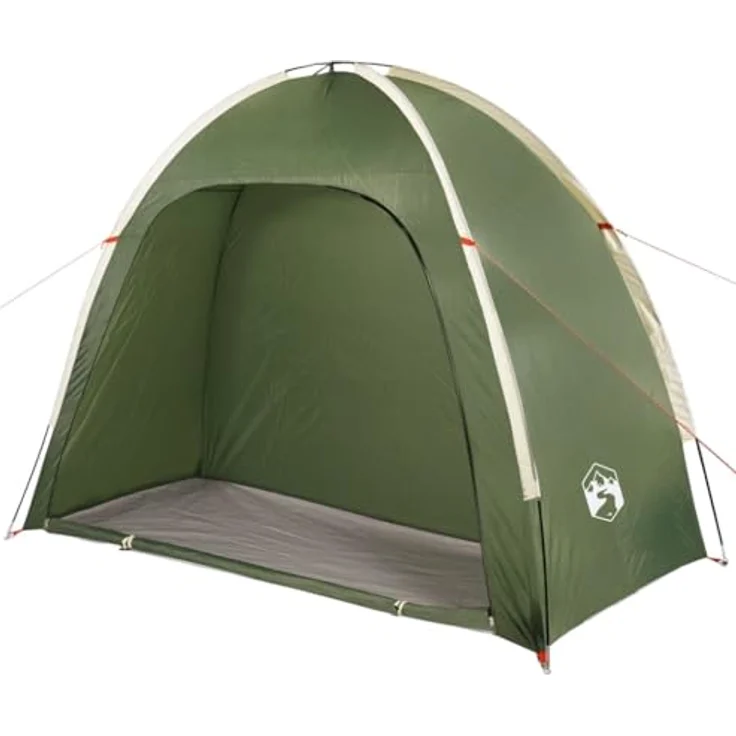 vidaXL Beistellzelt, Lagerzelt mit Stauraum, Umkleidezelt Wasserdicht Tragbar, Campingzelt Aufbewahrungszelt Zelt, Grün 185T Polyester – Bild 1