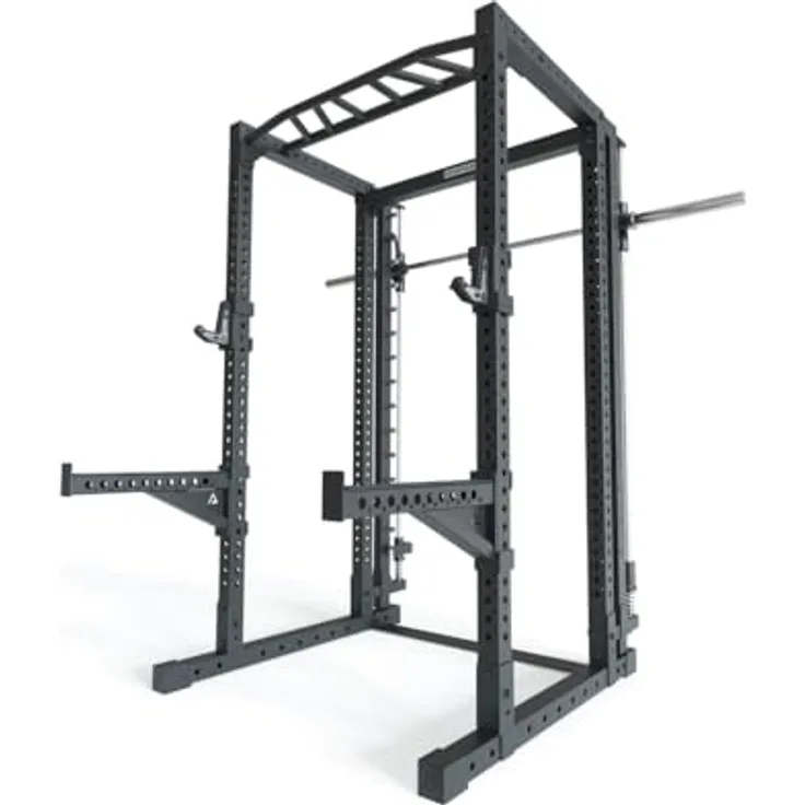 Atletica R7-Reeve Power Rack | Power Rack mit Smith Machine | Kompaktes Basisrack für Grundübungen | Calisthenics | Kniebeugen | Bankdrücken | Schulterdrücken | Rudern Größe 220 cm