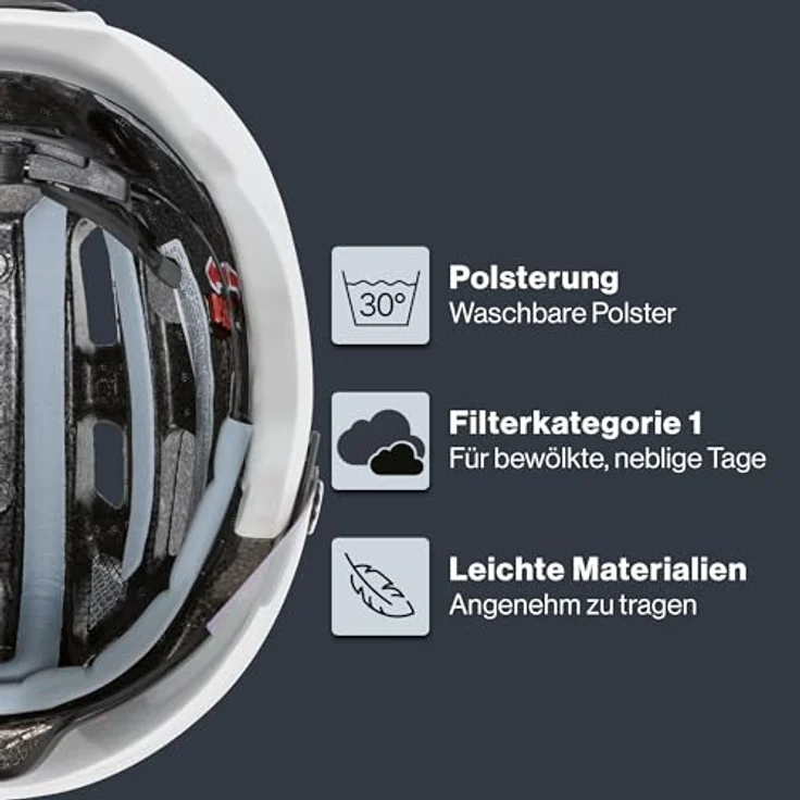 Uvex Sports Finale Visier, Velohelm mit integrierter Visierscheibe, Belüftungsöffnungen und reflektierenden Elementen, 56 - 61 cm – Bild 3