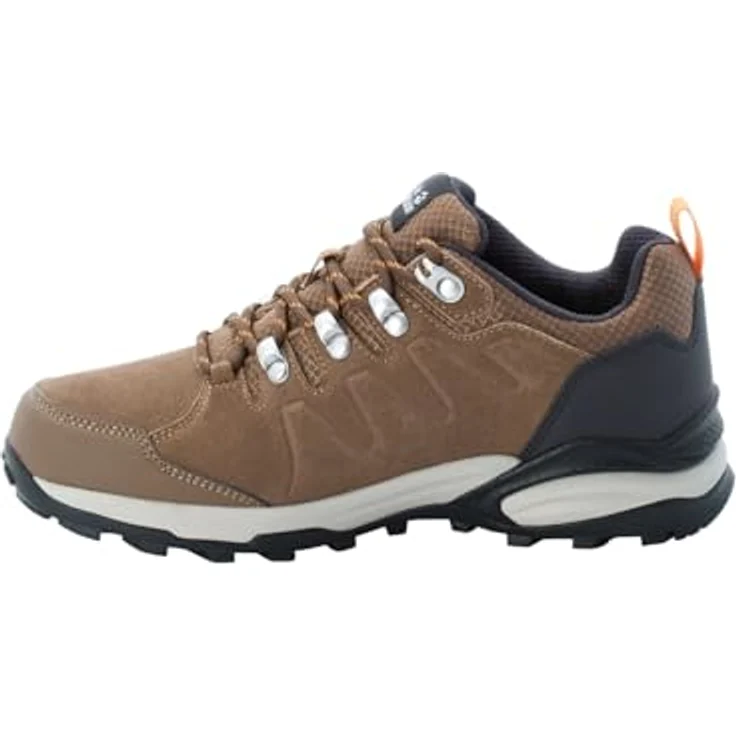 Jack Wolfskin Refugio Texapore Low W, Damen Wanderschuhe aus Veloursleder und Texapore, braun, Größe 39.5 – Bild 1