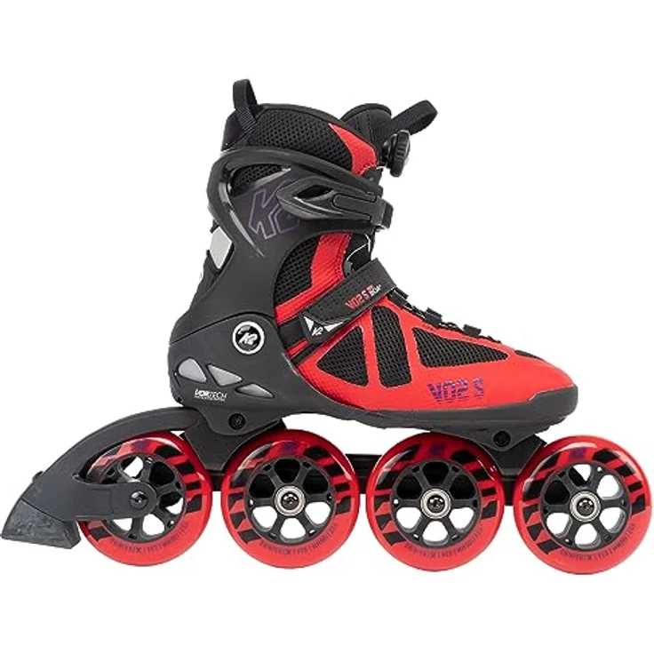 K2 Skates VO2 S 100 BOA Inline Skates, Unisex, rot, Größe EU: 48, mit 100 mm Rollen und BOA-Verschlusssystem – Bild 2
