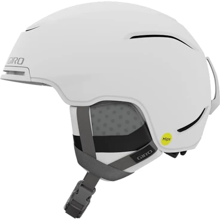 Giro Damen Skihelm Terra MIPS, mat White, In-Mold Construction, abnehmbare Ohrenpads, S/52-55.5 cm