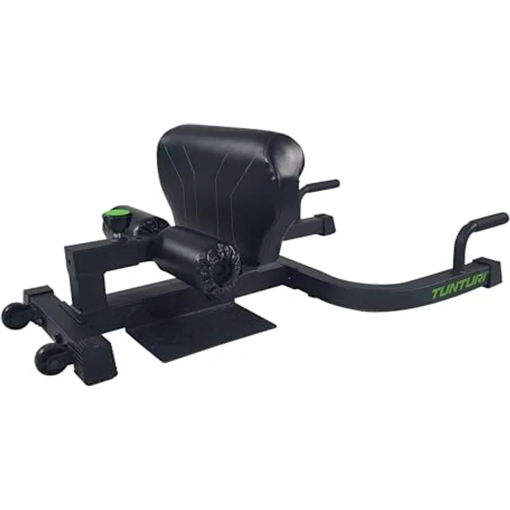 Tunturi WT20 Sissy Squat Trainer, Kniebeugen- und Liegestützstation mit Wadenkissen, Beinrolle und Dipgriffen, zusammenklappbar