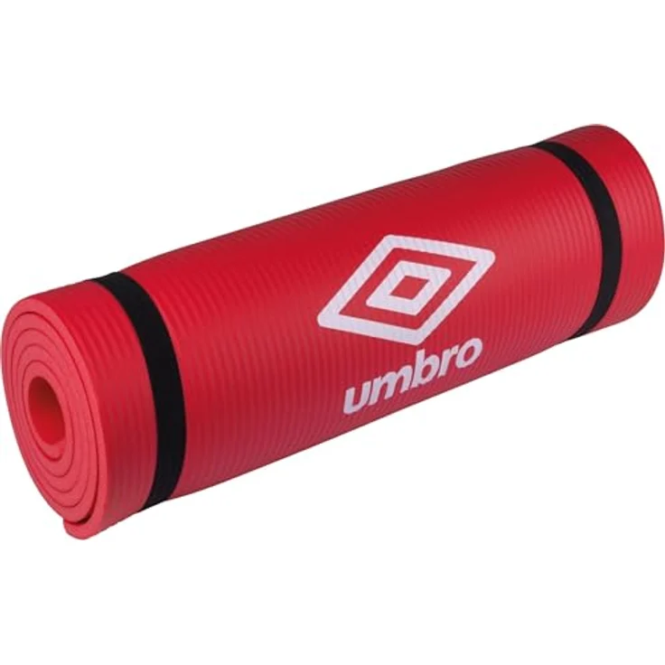 Umbro Yoga Matte, 190 x 58 x 1 CM, extra weich und rutschfest, mit Transportriemen, rot – Bild 1