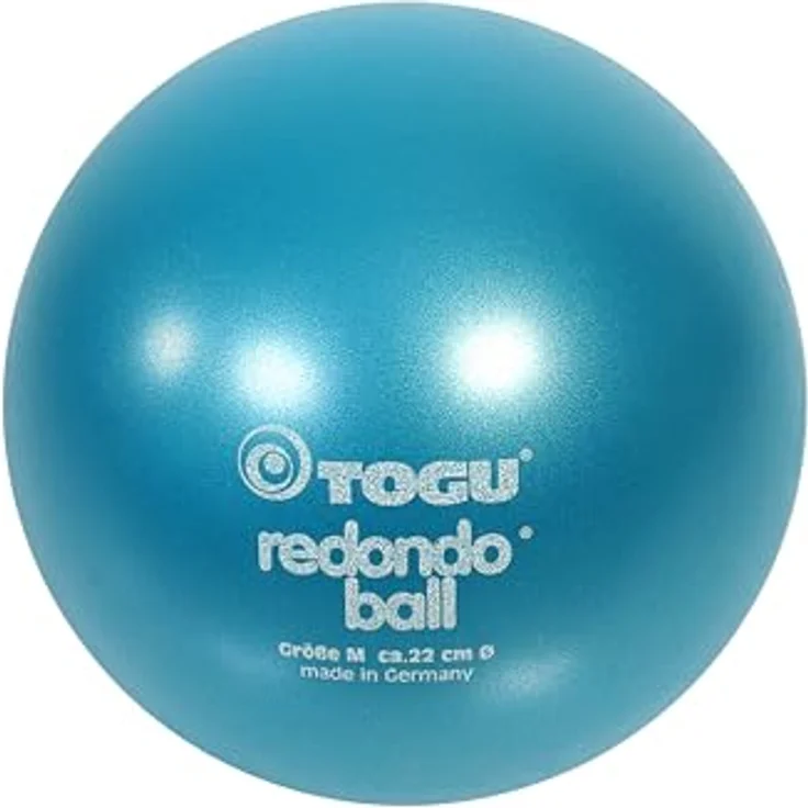 Togu Redondo Ball 22 cm, Petrol, Extrem weicher und robuster Pilates- und Fitnessball, inklusive Übungsposter, Made in Germany – Bild 1