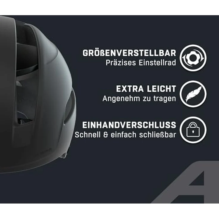 ALPINA SPORTS Soho, Velohelm (55 - 59 cm) mit Hartschale, Hi-EPS Dämpfung und 9 Belüftungsöffnungen, reflektierendes Logo – Bild 3