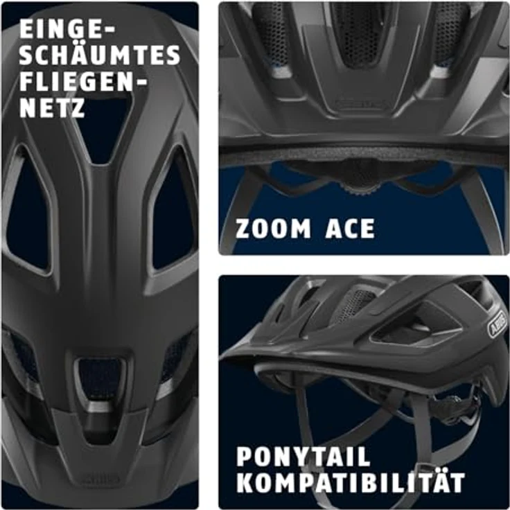 ABUS Fahrradhelm Aduro 3.0 LED, sportiver City-Helm mit Rücklicht für Damen und Herren, Größe M, Schwarz – Bild 3