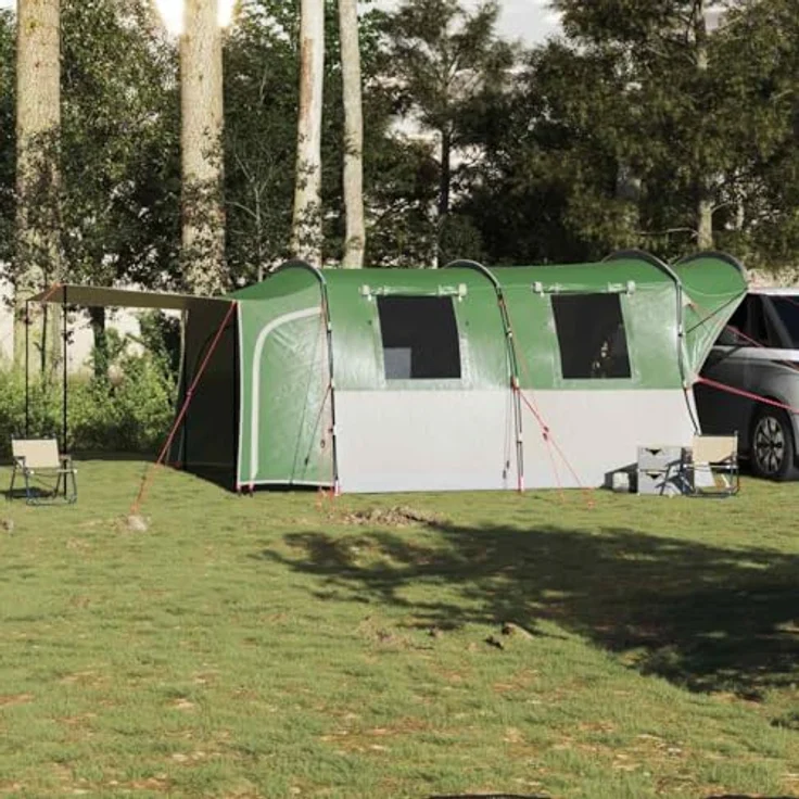 vidaXL Autozelt 4 Personen, grünes wasserfestes Zelt für Kofferraum und Camping mit einfachem Aufbau – Bild 2