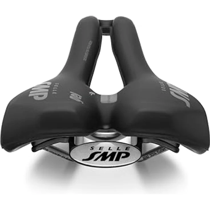 Smp Unisex E-Sport Large Fahrradsattel, Schwarz, 279x146mm, SVT Velvet Touch Bezug, kohlefaserverstärkt, für E-MTB und Elektro-Rennräder – Bild 4