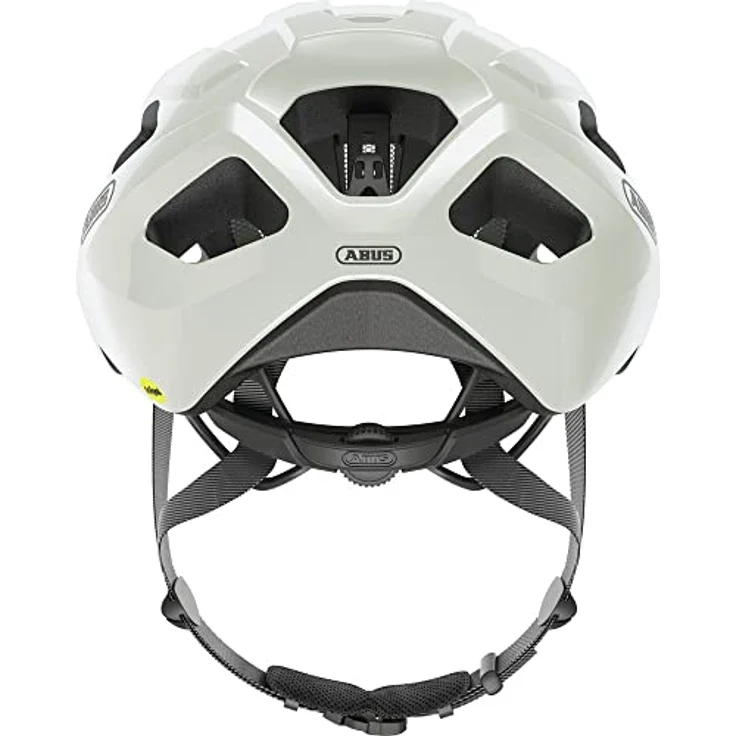 ABUS Macator MIPS, Rennradhelm für Einsteiger mit Schirm, ponytail-kompatibel, Weiß, Größe M – Bild 4