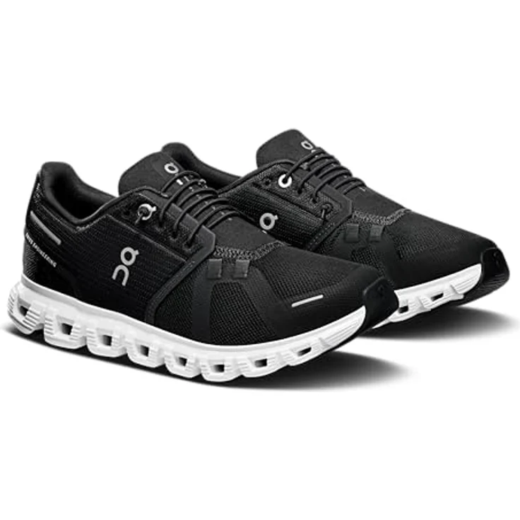 ON Running Cloud 6, Damen Sneakers Schuhe, atmungsaktiv und wasserabweisend, Schwarz-Weiß, EU 37.5 US 6.5 – Bild 9