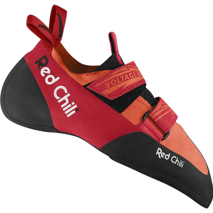 Red Chili Voltage Low Volume Kletterschuhe, Unisex, abriebfeste Gummisohle, Klettverschluss, Rot, Größe 40.5 – Bild 1