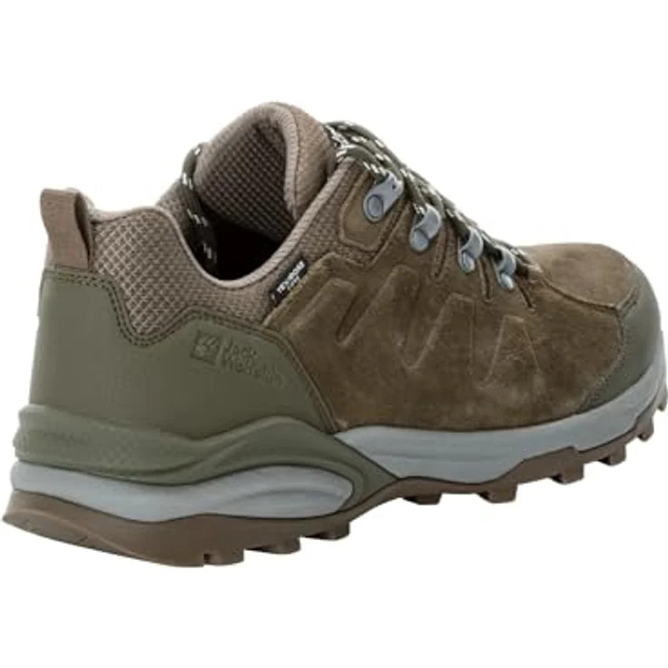 Jack Wolfskin REFUGIO TEXAPORE LOW M, Wanderschuh aus Veloursleder und TEXAPORE CORE, dämpfende EVA-Mittelsohle, optimaler Halt – Bild 2