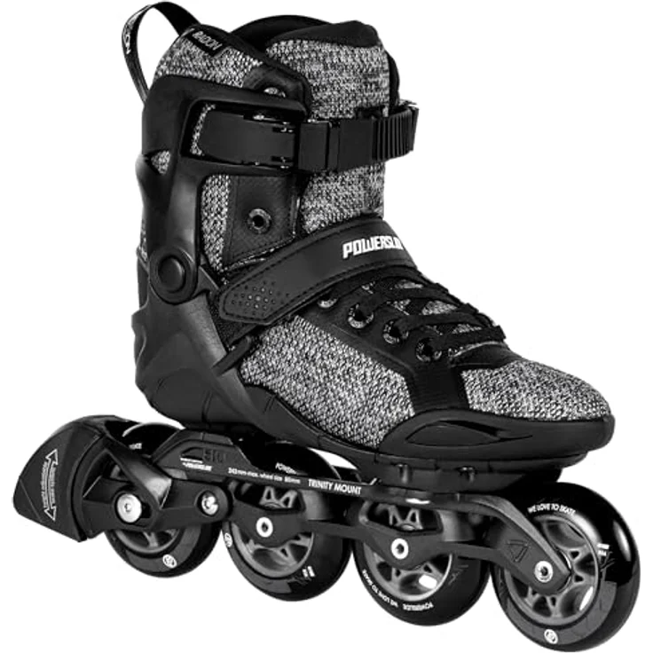 Powerslide Phuzion Radon Black White 80 Inline Skates, stabiler Halt und Komfort für Anfänger und Fortgeschrittene, Größe 41 – Bild 1