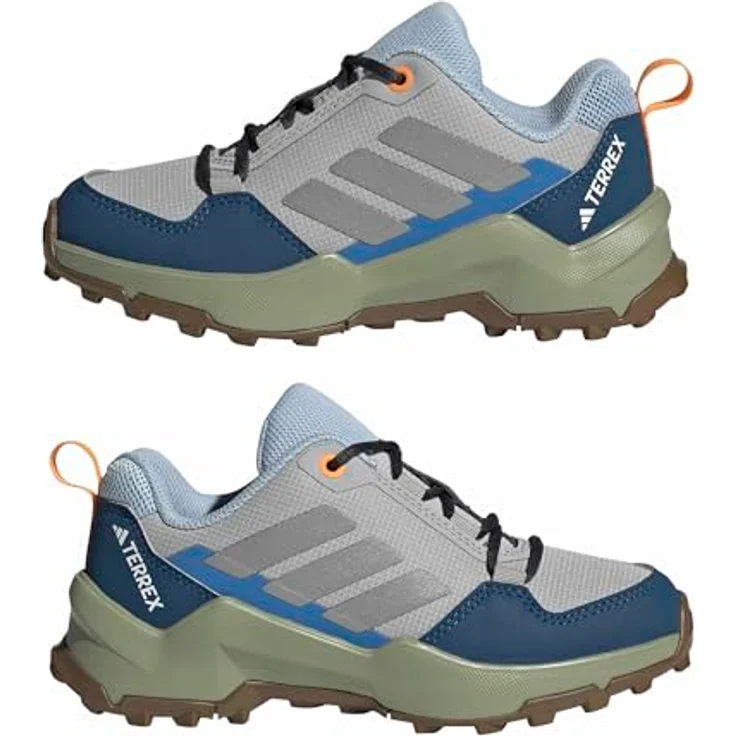 Adidas Terrex AX4R K, Wanderschuhe für Kinder mit dämpfender Zwischensohle und griffiger Traxion Außensohle, grau/rot/blau, Größe 35 – Bild 6