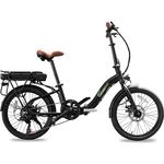 SachsenRAD E-Folding Bike F2 Farmers 20 Zoll elektrisches Fahrrad Faltbar, 470 Wh Akku bis 130 km Distanz, Damen Herren Elektrofahrrad Ebike mit StVZO-Zulassung, Schwarz.