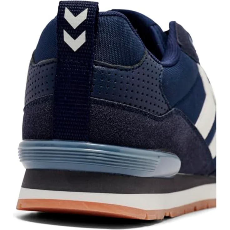 Hummel Monaco 86 NS, Laufschuhe mit atmungsaktivem Obermaterial aus Mesh und Synthetik-Veloursleder, dunkelblau/weiß, Größe 43 EU – Bild 7