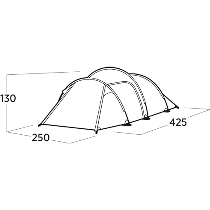 Easy Camp Hemsedal 4, Tunnelzelt für 4 Personen, 5.60 kg, mit geräumigem Vorzelt und schneller Aufbauanleitung – Bild 2