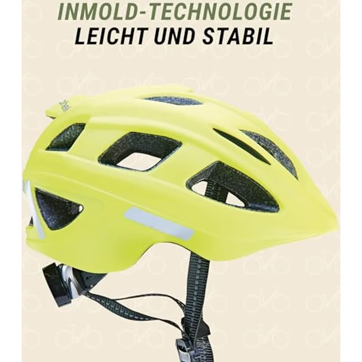 Prophete Kinderhelm 48-52 cm – Neon Gelb mit LED, verstellbarer Inmold-Fahrradhelm, leichter seitlicher Verschluss, optimale Sichtbarkeit & Komfort – Bild 3