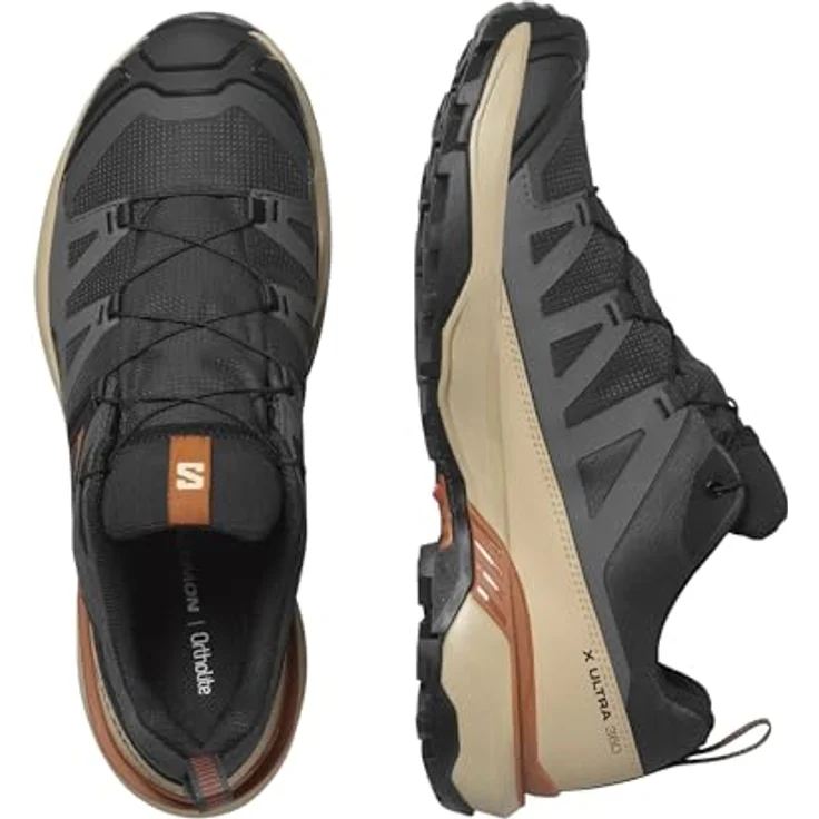 Salomon X Ultra 360 GTX, Wanderschuhe für Herren, grau mit phantomsafaricaramel akzenten, Größe 41.5 – Bild 2